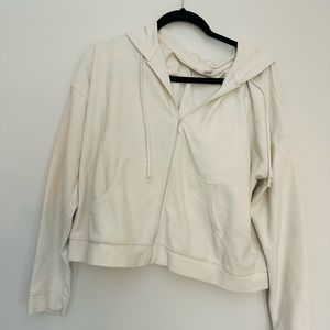 Cream old navy women’s zip up jacket